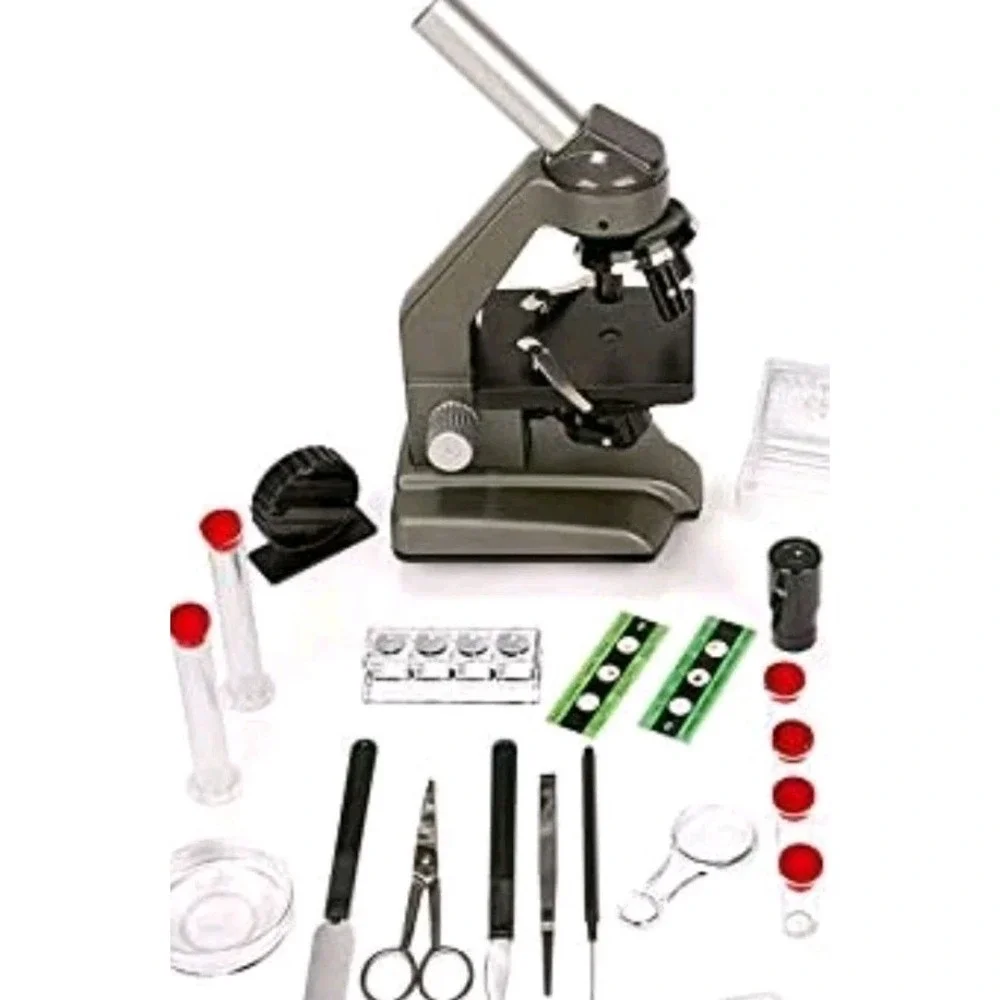 Miniland Microscope Multi-lenses 50+ Accessories +12 Insect Slides Children 8yrs